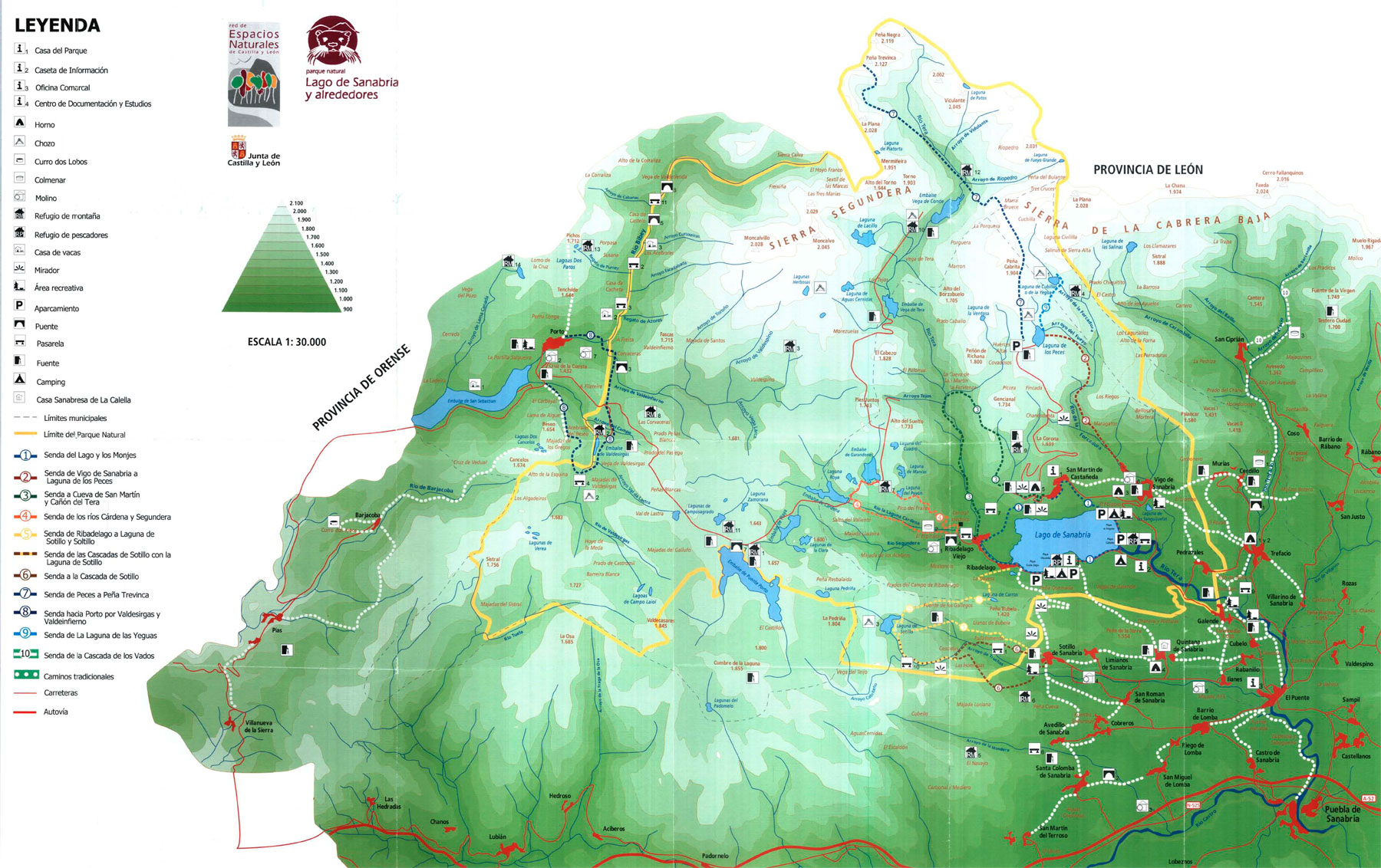 Mapa Parque Natural Sanabria